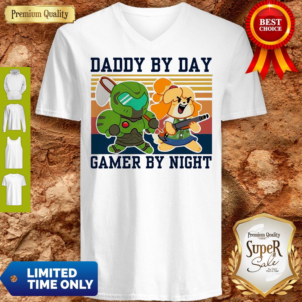 Nice Doomguy and Isabelle Daddy By Day Gamer by Night Vintage Shirt