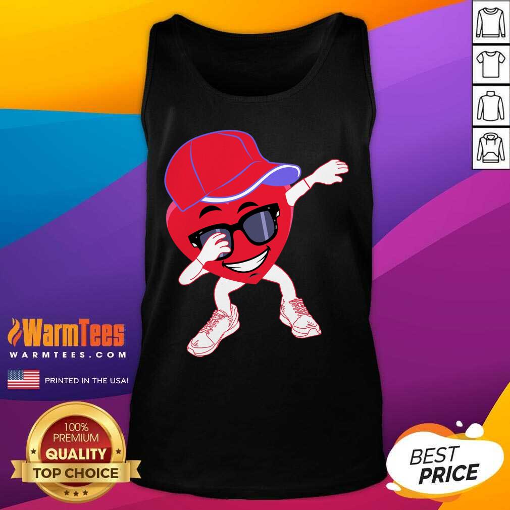 Nice Funny Boys Valentines Day Dabbing Heart Girls Kids Valentine Shirt