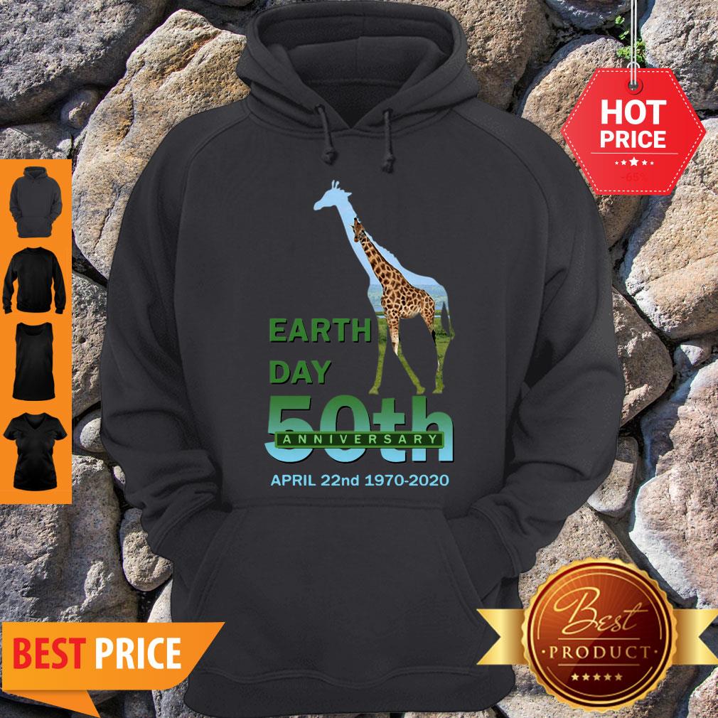 Nice Giraffe Earth Day 50th Anniversary April 22nd 1970 2020 Shirt