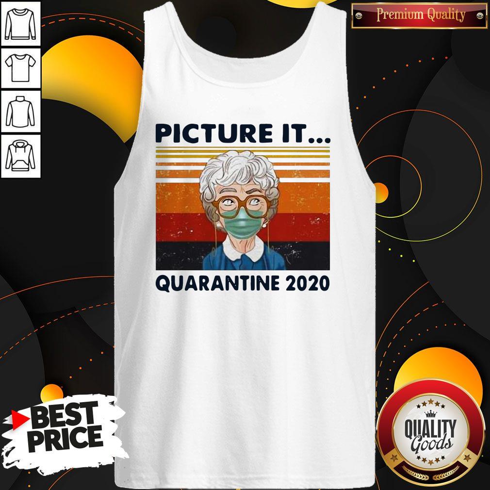 Nice Golden Girls Mask Picture It Quarantine 2020 Vintage Retro Shirt