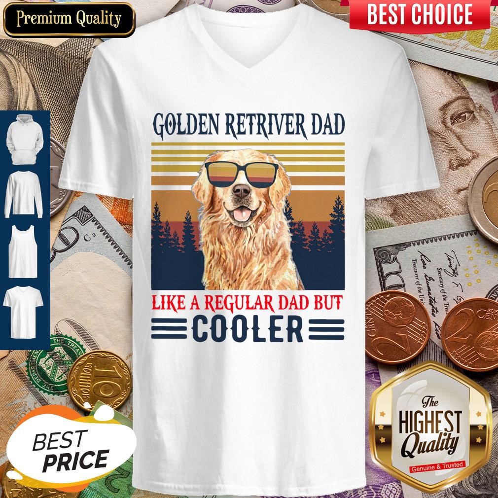 Nice Golden Retriever Dad Like A Regular Dad But Cooler Vintage Shirt