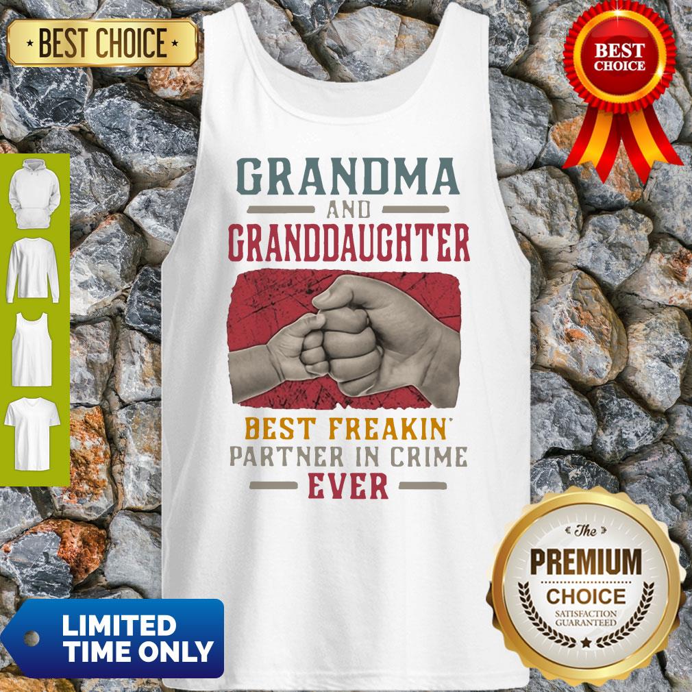 Nice Grandma And Grand Daughter Best Freakin Partner In Crime Vintage Shirt