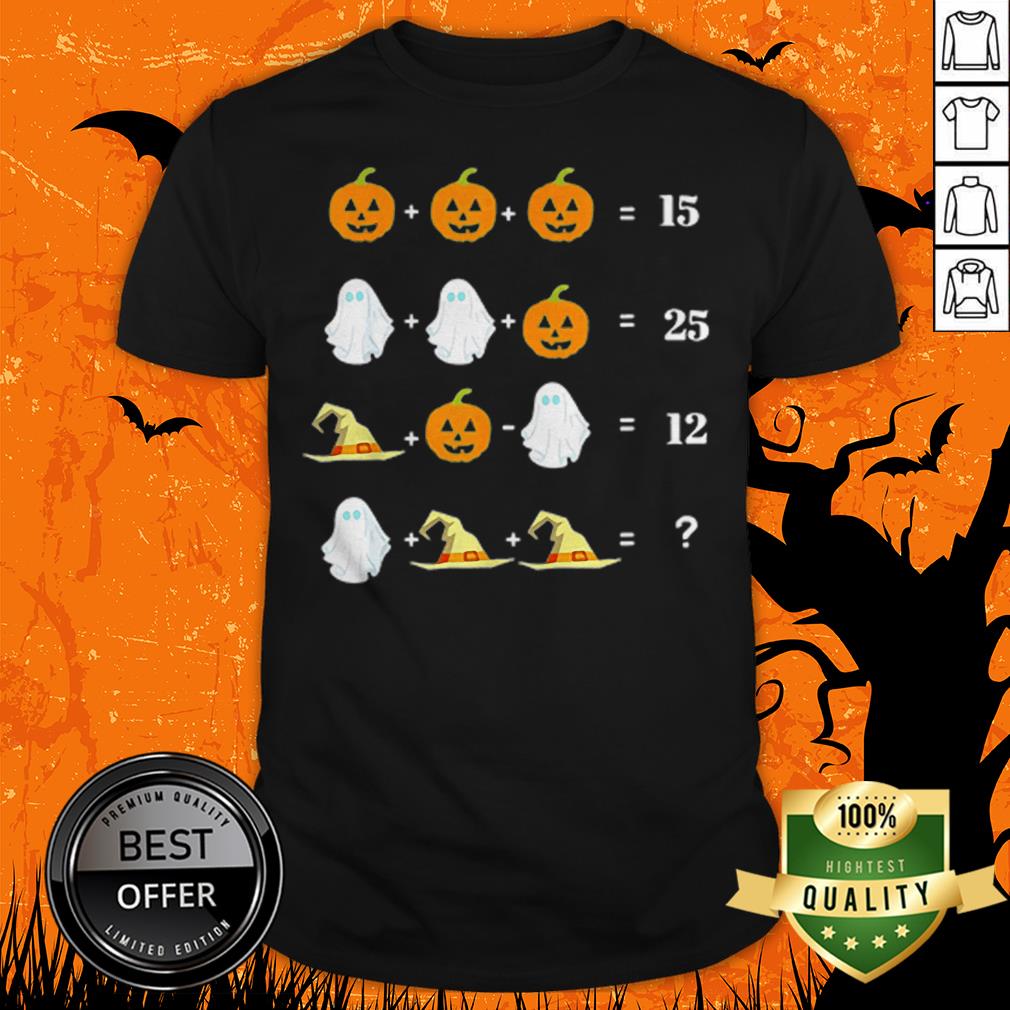 Nice Halloween Math Equations For Math Teachers Shirt