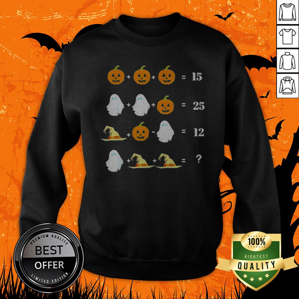 Nice Halloween Math Equations For Math Teachers Shirt