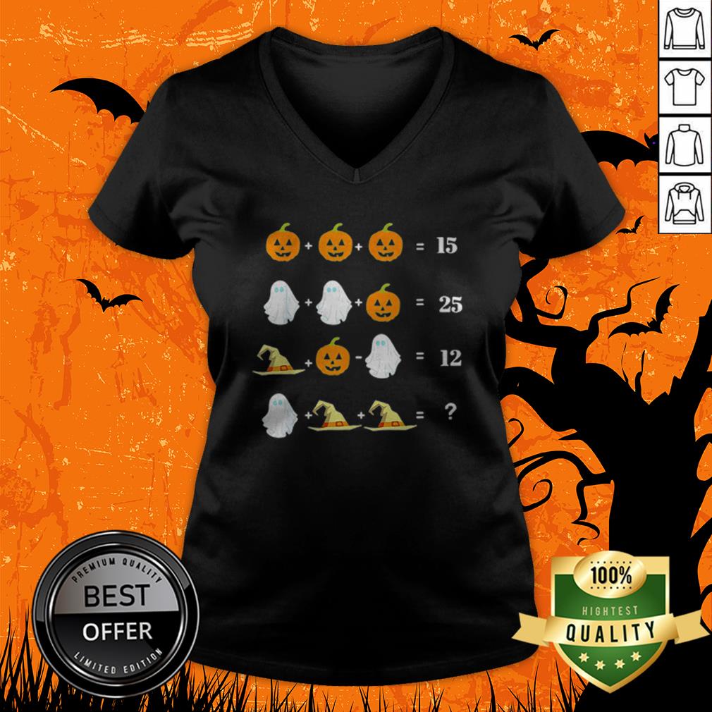Nice Halloween Math Equations For Math Teachers Shirt