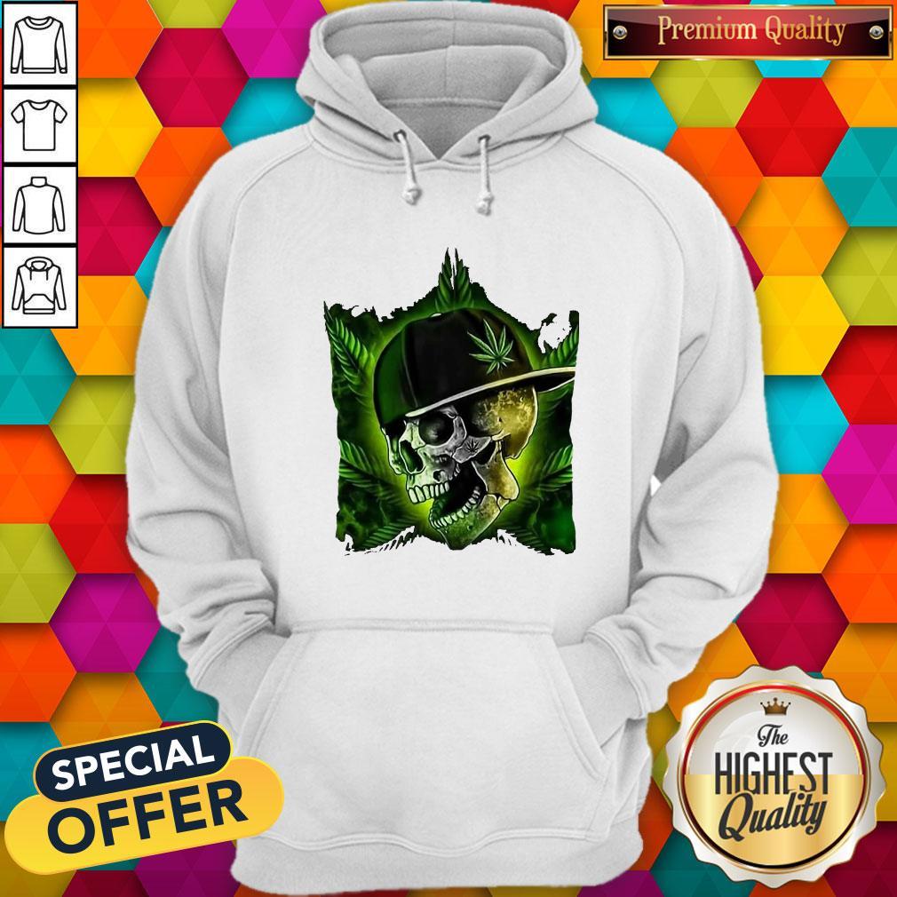 Nice Hip Hop Skull Weed Cannabis Halloween Shirt