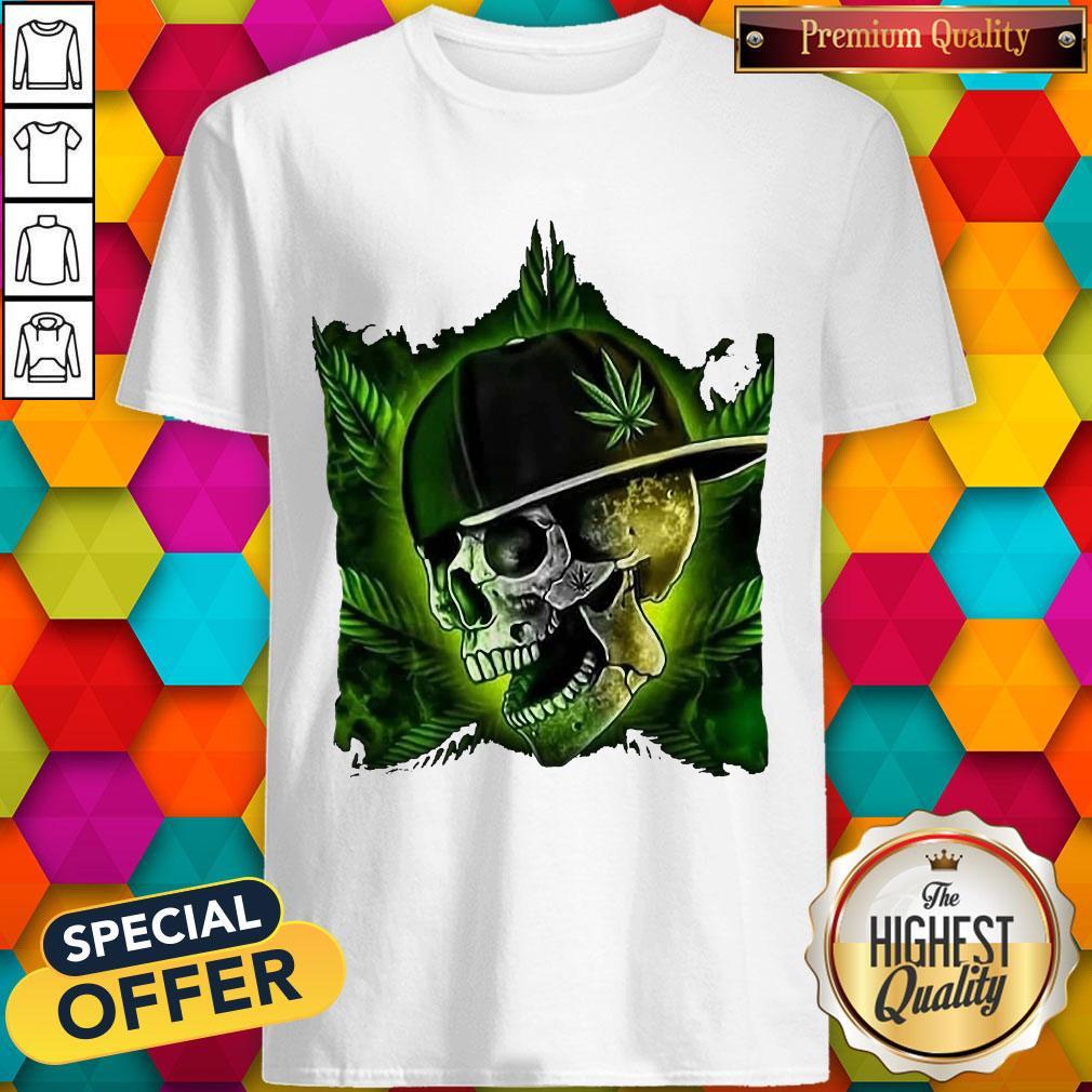 Nice Hip Hop Skull Weed Cannabis Halloween Shirt