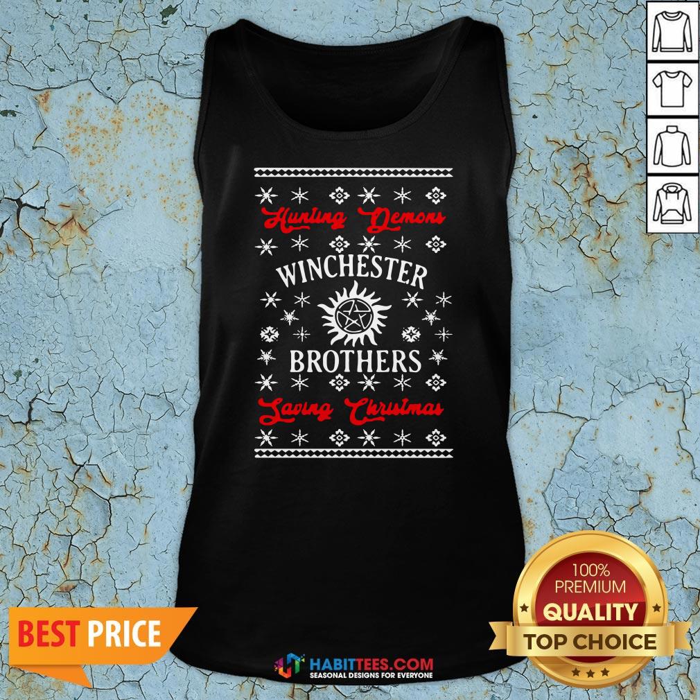 Nice Hunting Demon Winchester Brothers Living Christmas Shirt