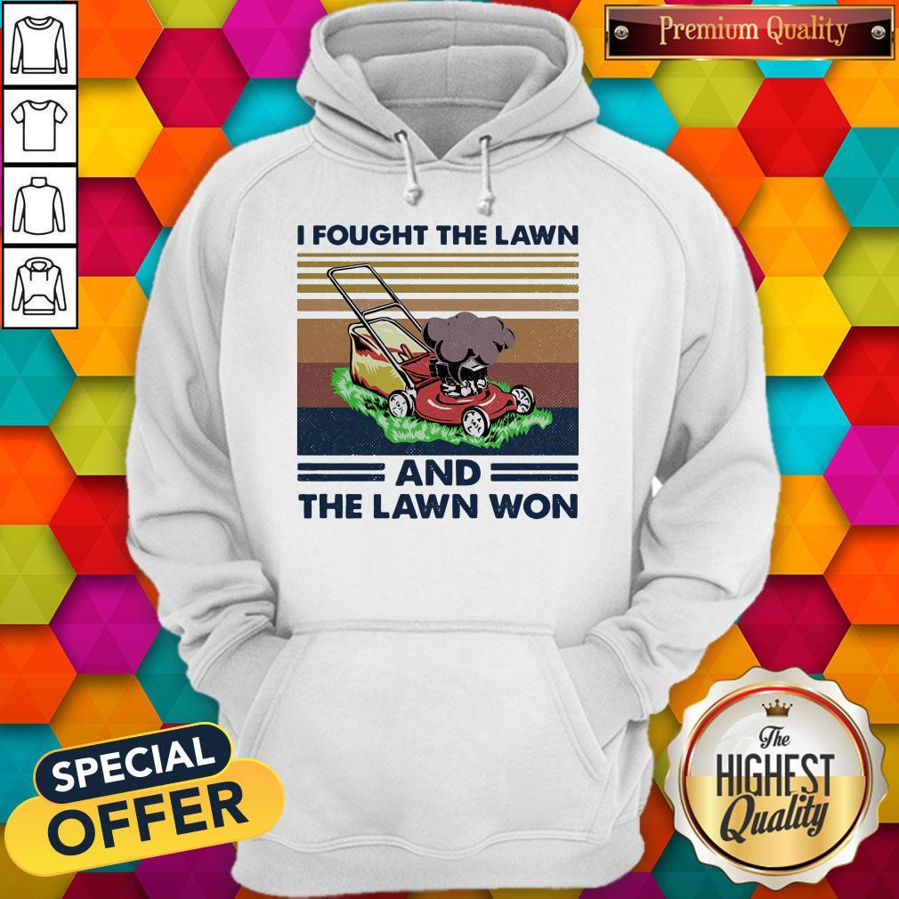 Nice I Fought The Lawn And The Lawn Won Vintage Retro Shirt