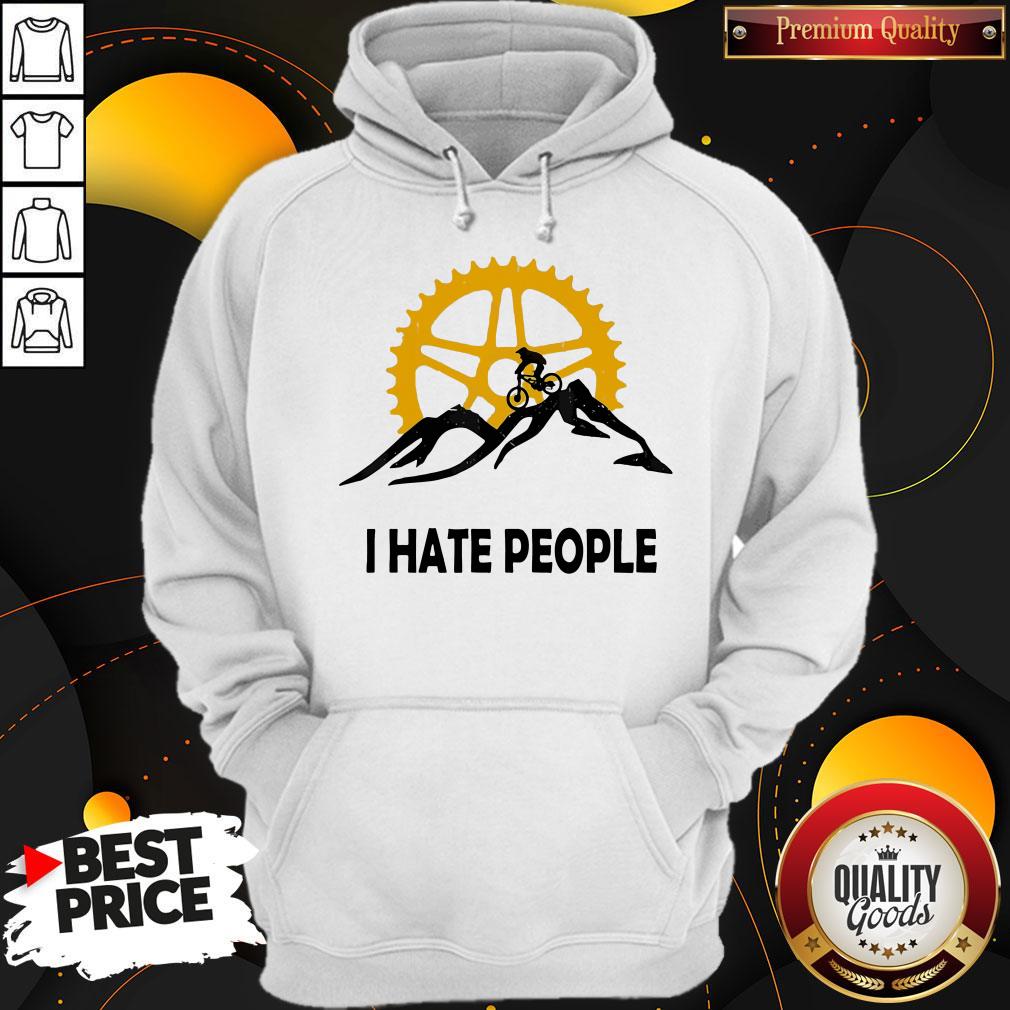 Nice I Hate People Mountain Biking Shirt