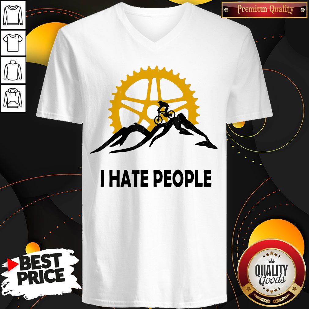 Nice I Hate People Mountain Biking Shirt