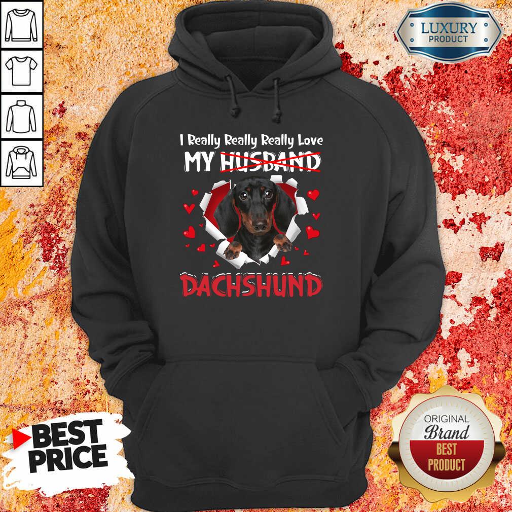Nice I Really Love My Husband Dog Dachshund Shirt