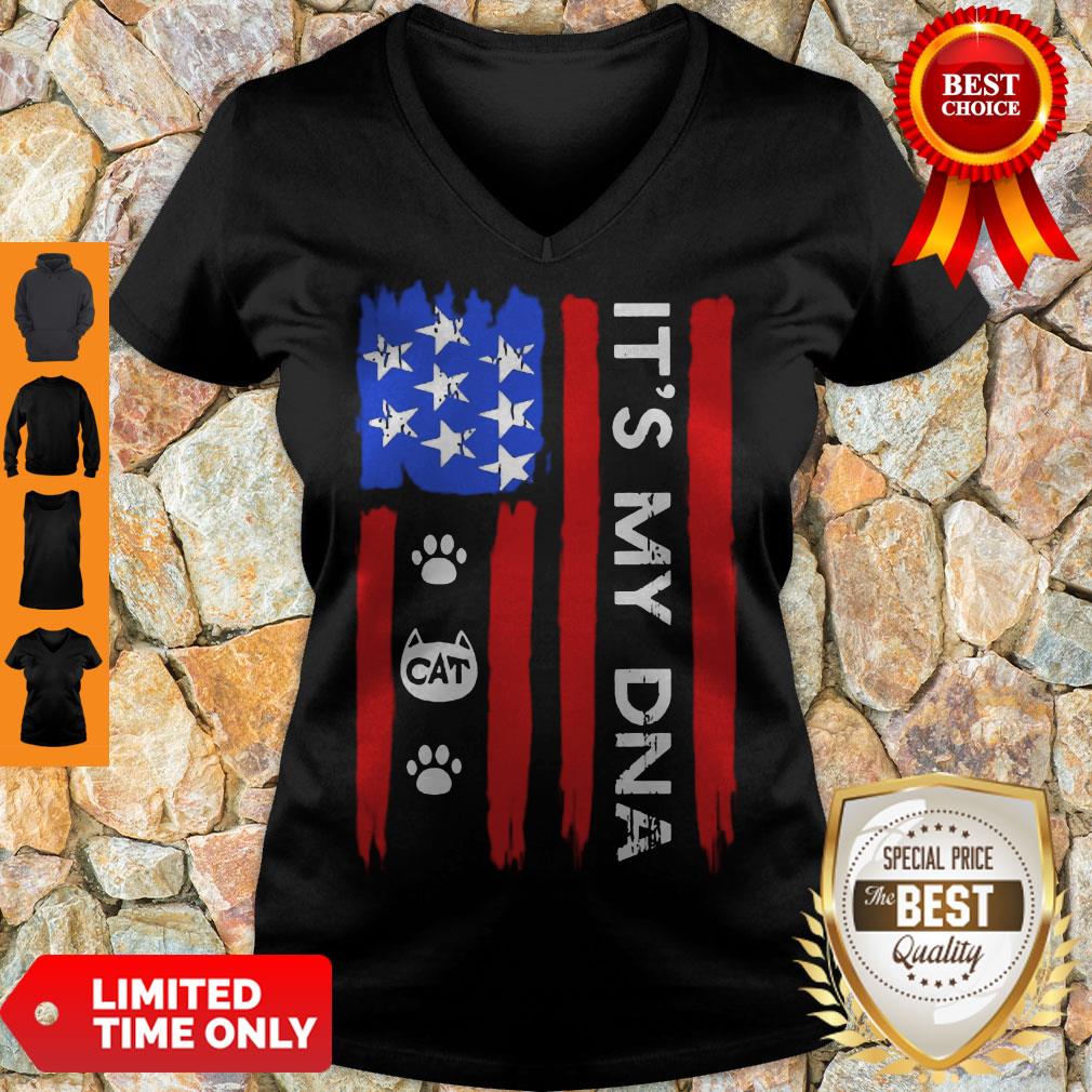 Nice Independence Day Its My Dna Cat Paw Shirt