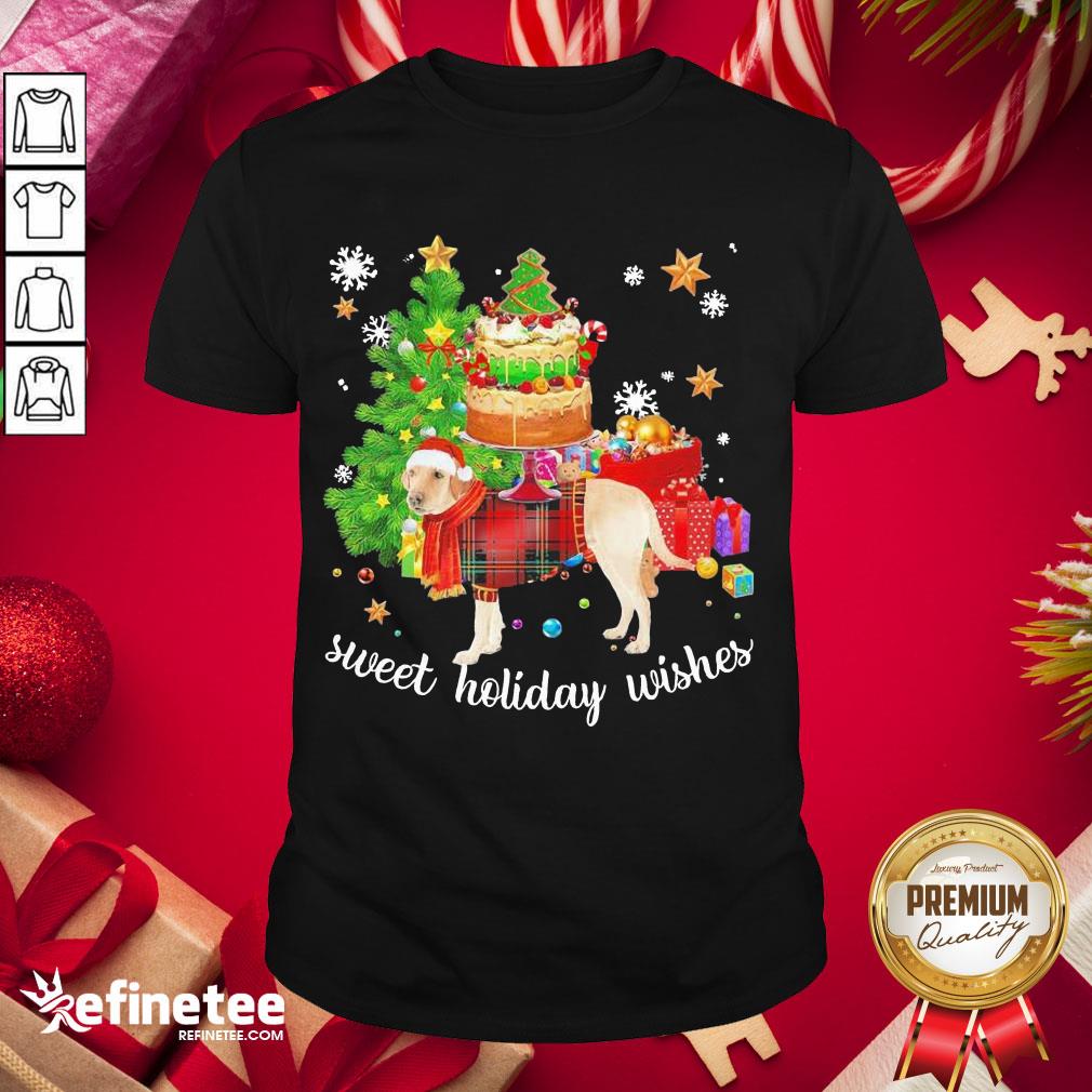 Nice Labrador Retriever Santa Sweet Holiday Wishes Christmas Shirt