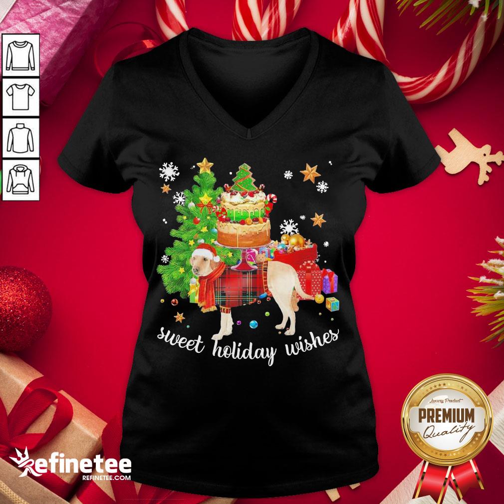 Nice Labrador Retriever Santa Sweet Holiday Wishes Christmas Shirt