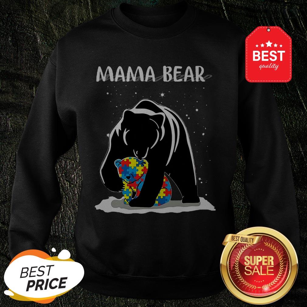 Nice Mama Bear Autism Awareness Mother Day Shirt