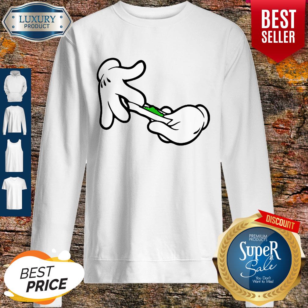 Nice Mickey Mouse Hands Rolling A Joint Shirt