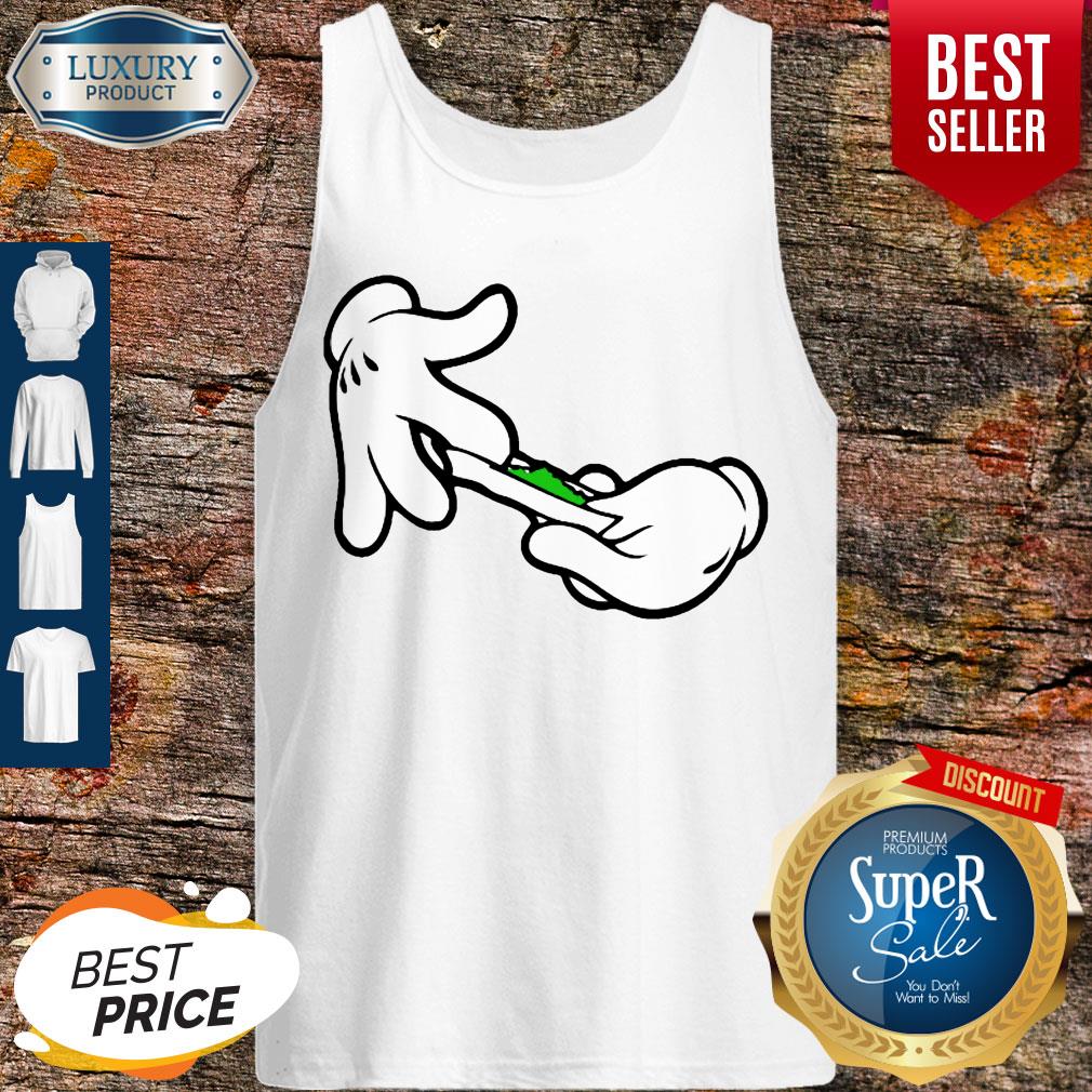 Nice Mickey Mouse Hands Rolling A Joint Shirt
