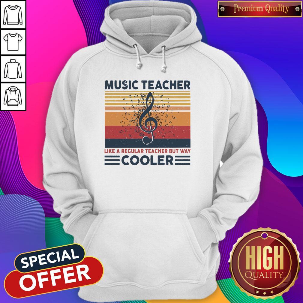 Nice Music Teacher Like Regular Teacher But Way Cooler Vintage Shirt