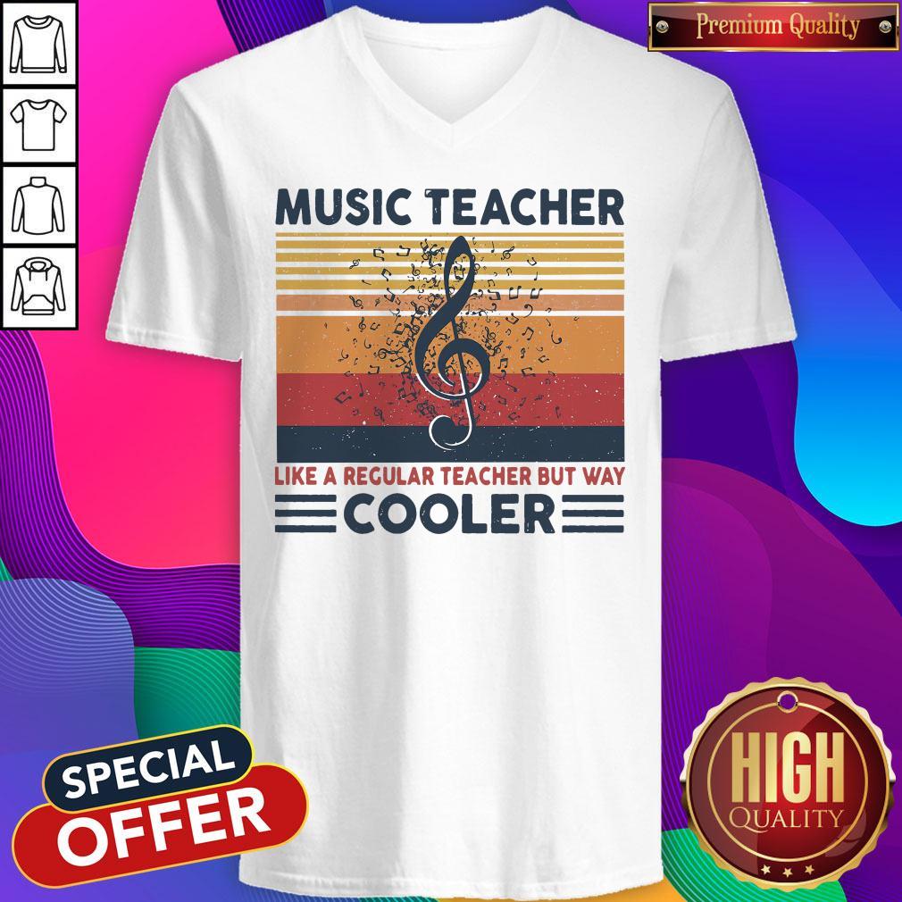 Nice Music Teacher Like Regular Teacher But Way Cooler Vintage Shirt