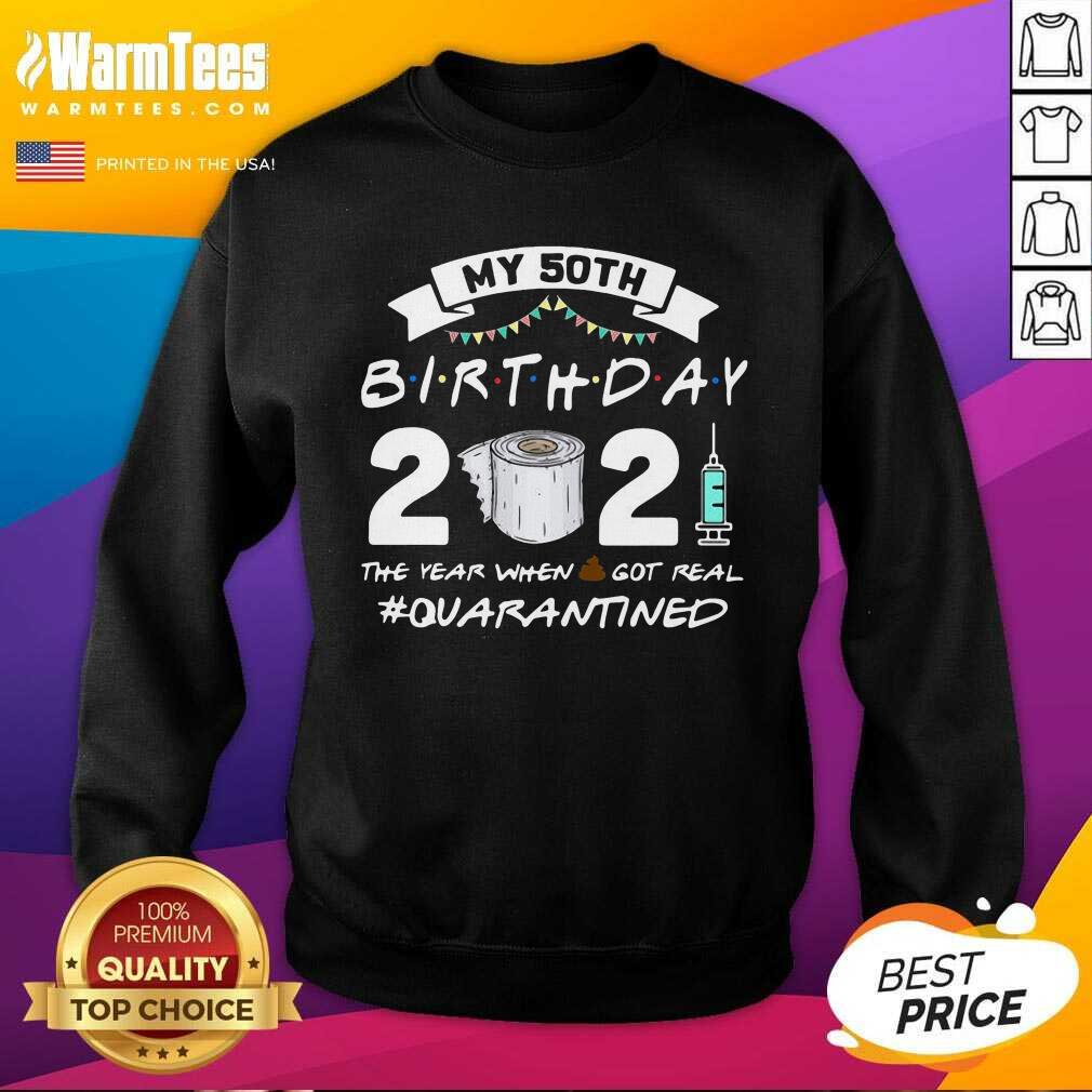 Nice My 60th Birthday 2021 The Year When Shit Got Real #Quarantined Shirt