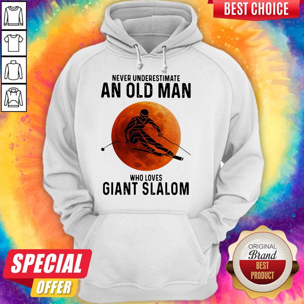 Nice Never Underestimate An Old Man Who Loves Giant Slalom Sunset Shirt