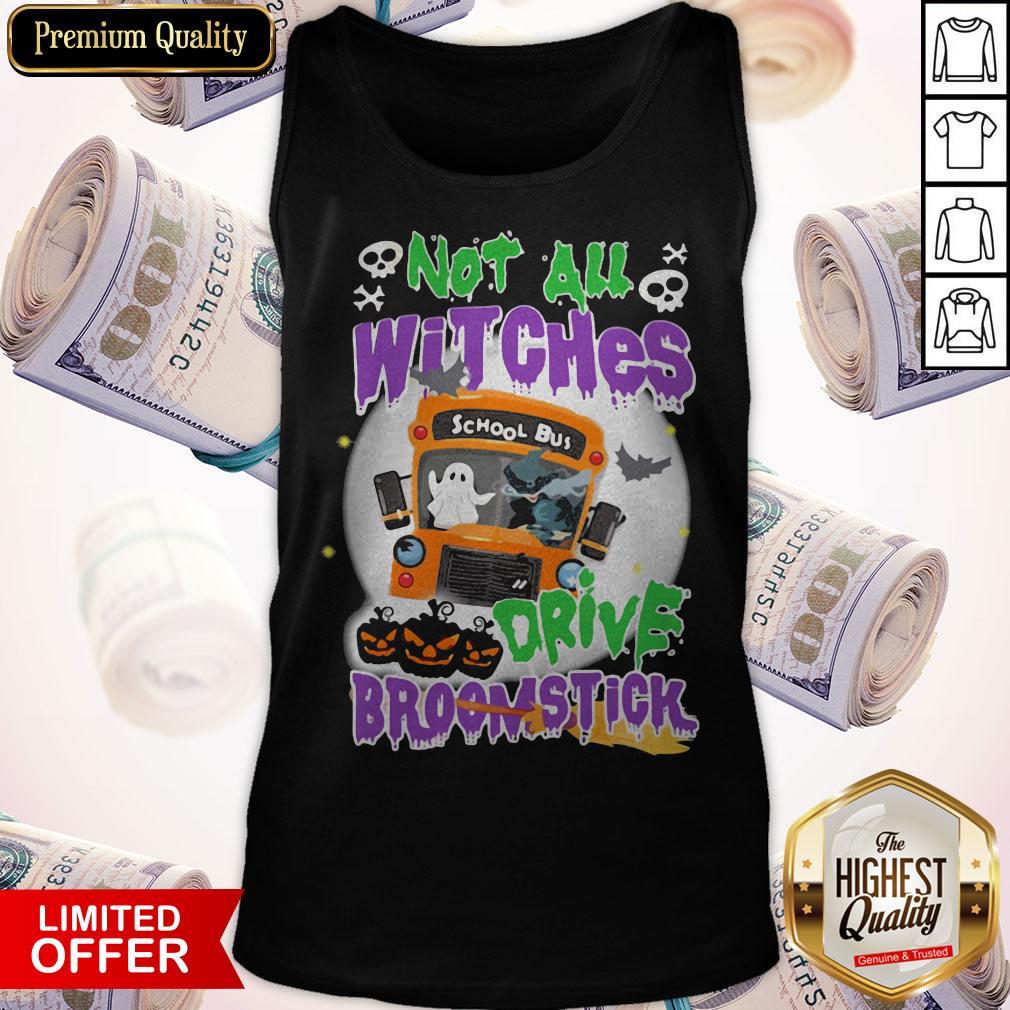 Nice Not All Witches Drive Broomstick Pumpkin Ghost Halloween Shirt