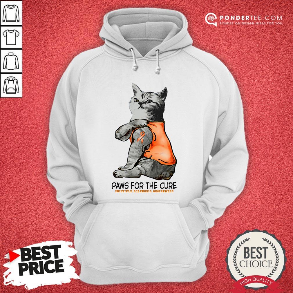 Nice Paws For The Cure Multiple Sclerosis Awareness Shirt