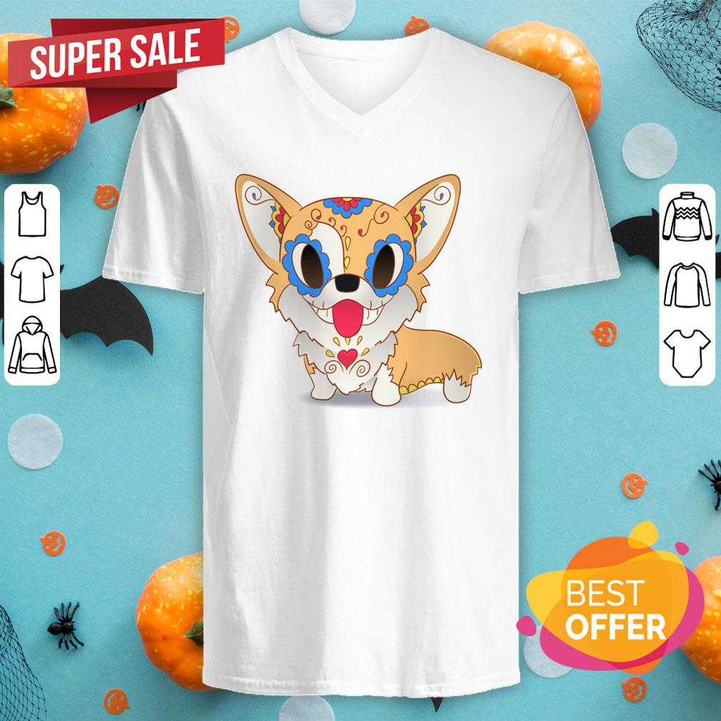 Nice Pickles The Corgi Day Of The Dead Shirt