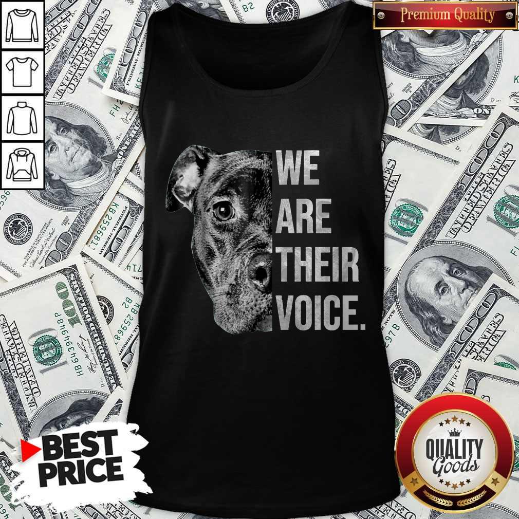 Nice Pitbull Dog We Are Their Voice Shirt