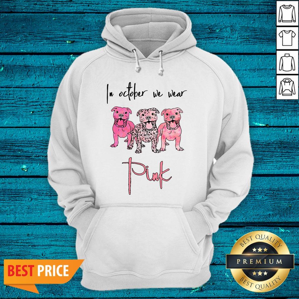 Nice Pitbull In October We Wear Pink Shirt