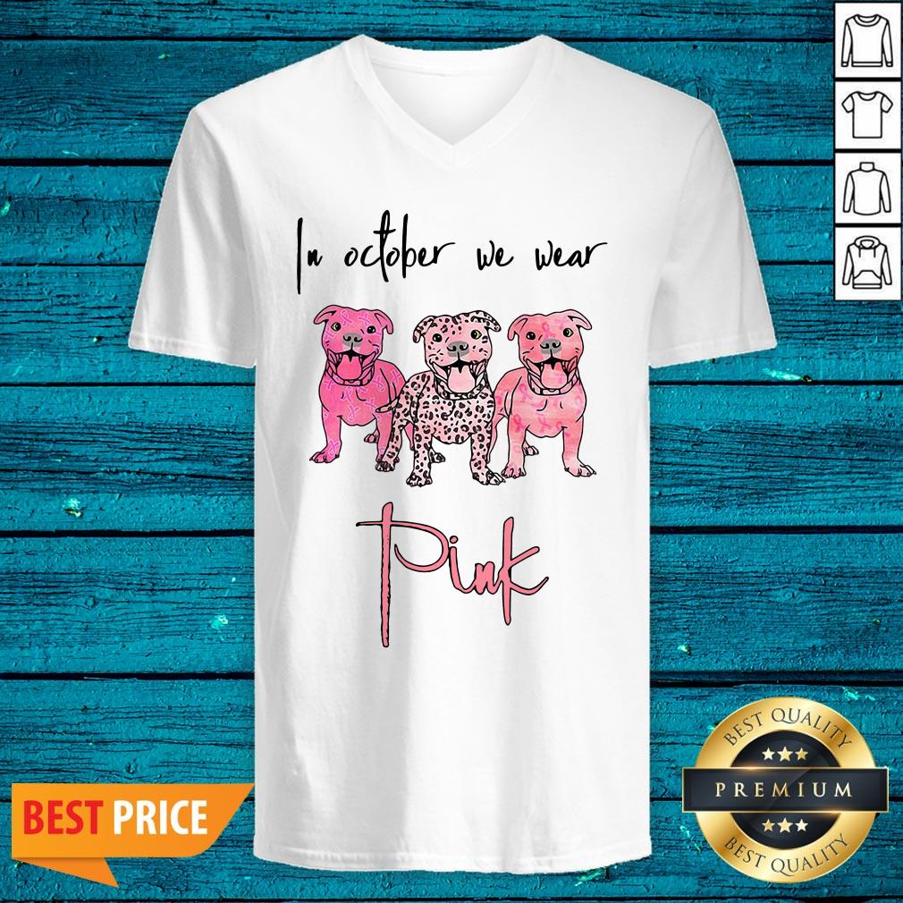 Nice Pitbull In October We Wear Pink Shirt