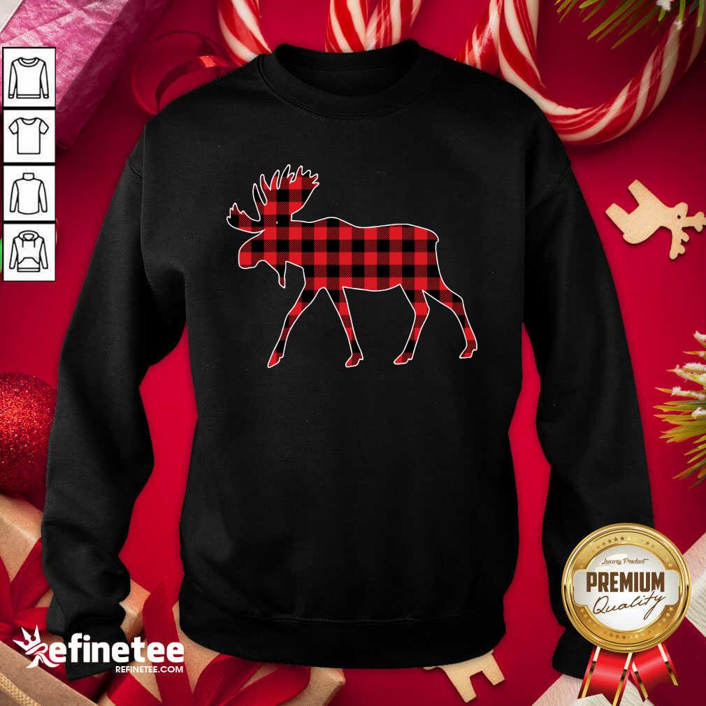 Nice Plaid Reindeer Merry Christmas Shirt