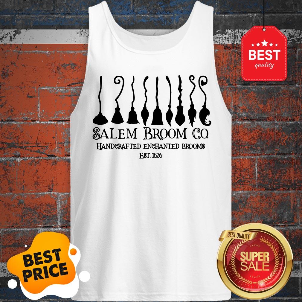 Nice Salem Broom HP Co. Handcrafted Enchanted Brooms Est 1626 Shirt