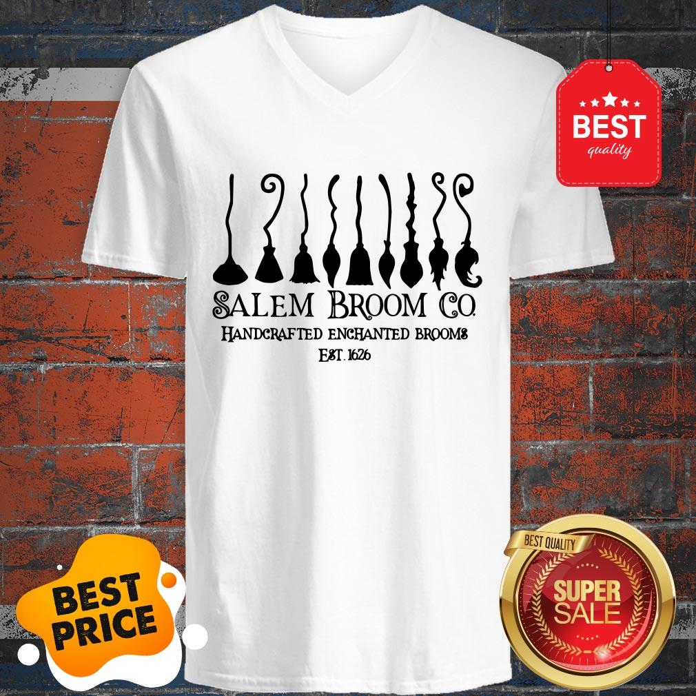 Nice Salem Broom HP Co. Handcrafted Enchanted Brooms Est 1626 Shirt