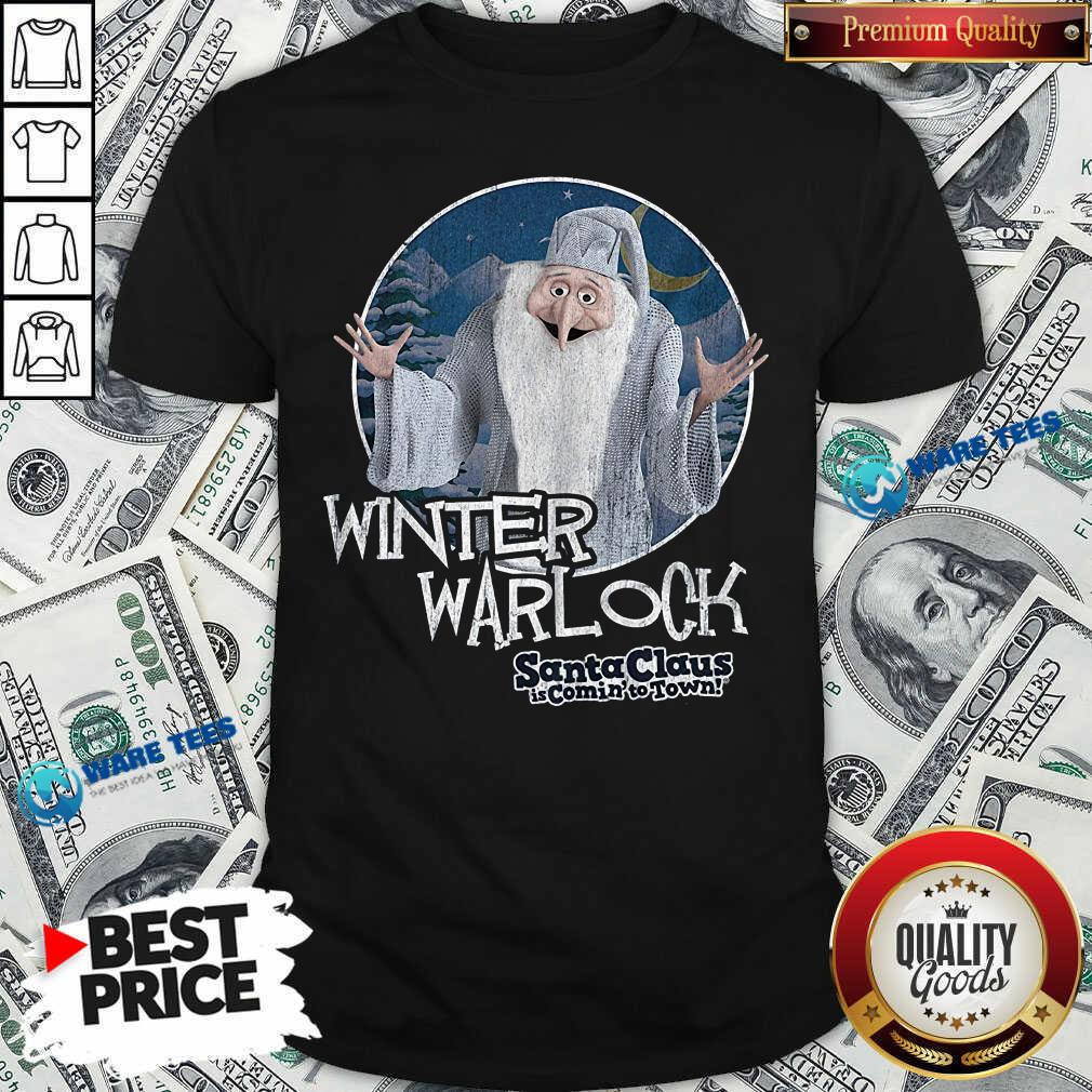 Nice Santa Claus Is Comin To Town Winter Warlock Shirt