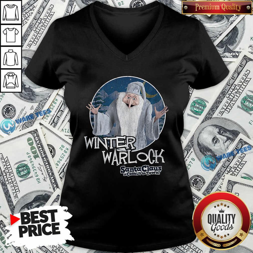 Nice Santa Claus Is Comin To Town Winter Warlock Shirt