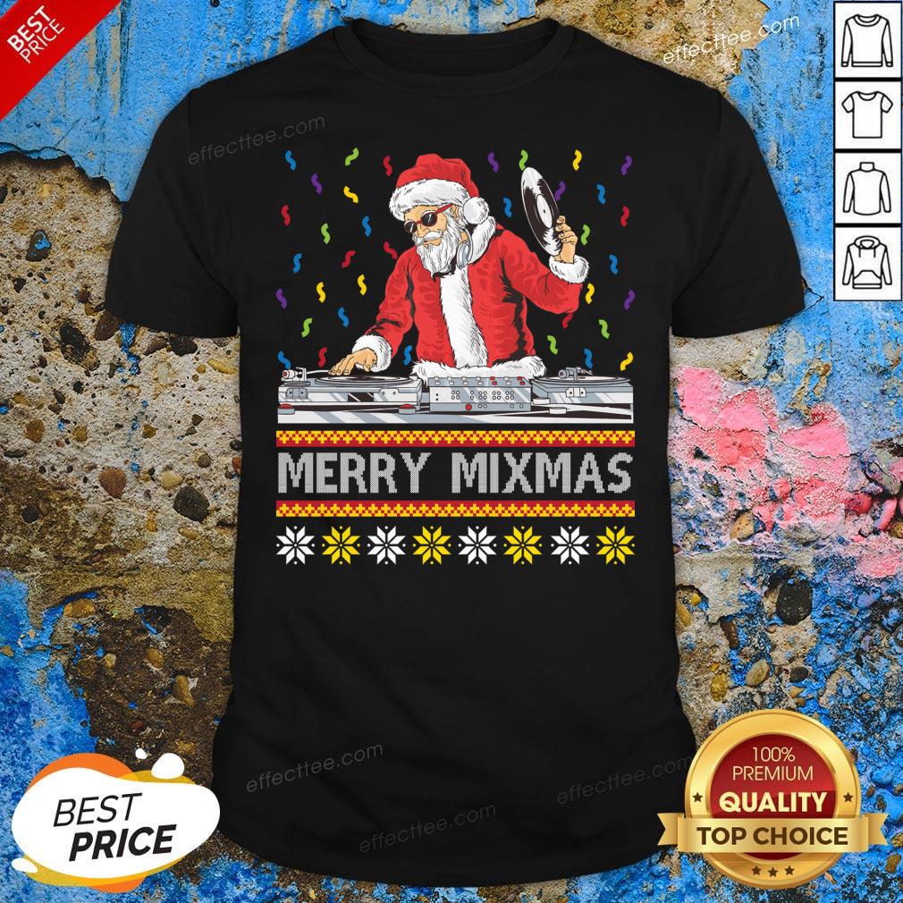 Nice Santa Claus Music Merry Mimas Ugly Christmas Shirt