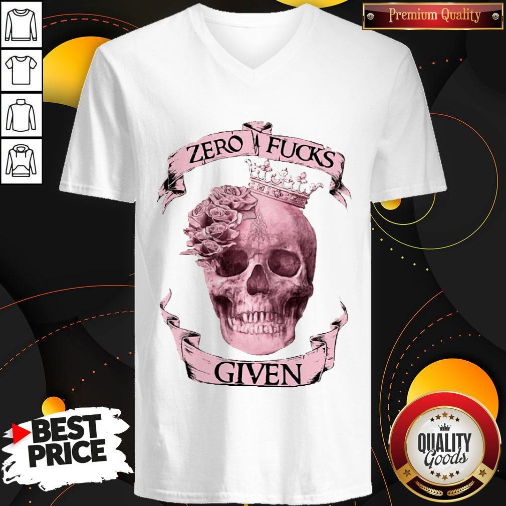 Nice Skull Queen Zero Fucks Given Shirt