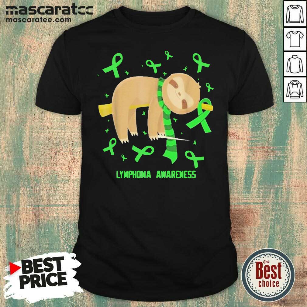 Nice Sloth Lymphoma Awareness Shirt