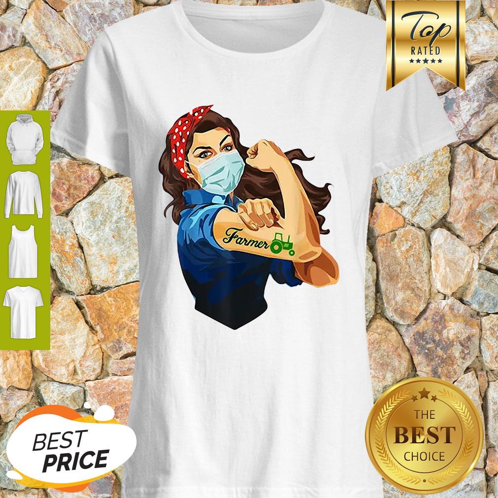 Nice Strong Girl Tattoos Farmer Coronavirus Shirt