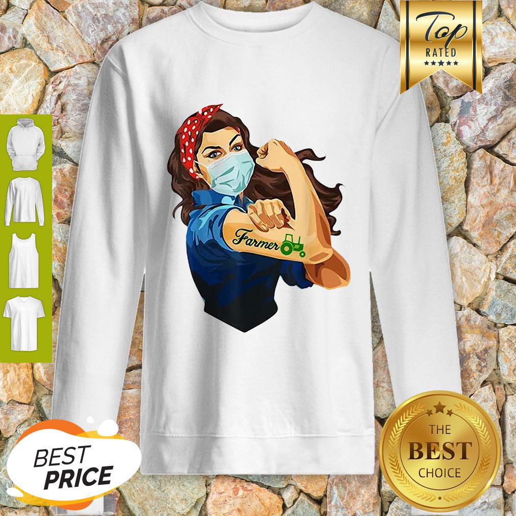 Nice Strong Girl Tattoos Farmer Coronavirus Shirt