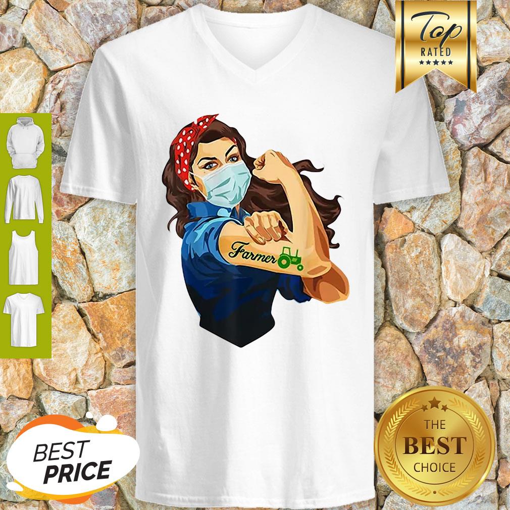 Nice Strong Girl Tattoos Farmer Coronavirus Shirt