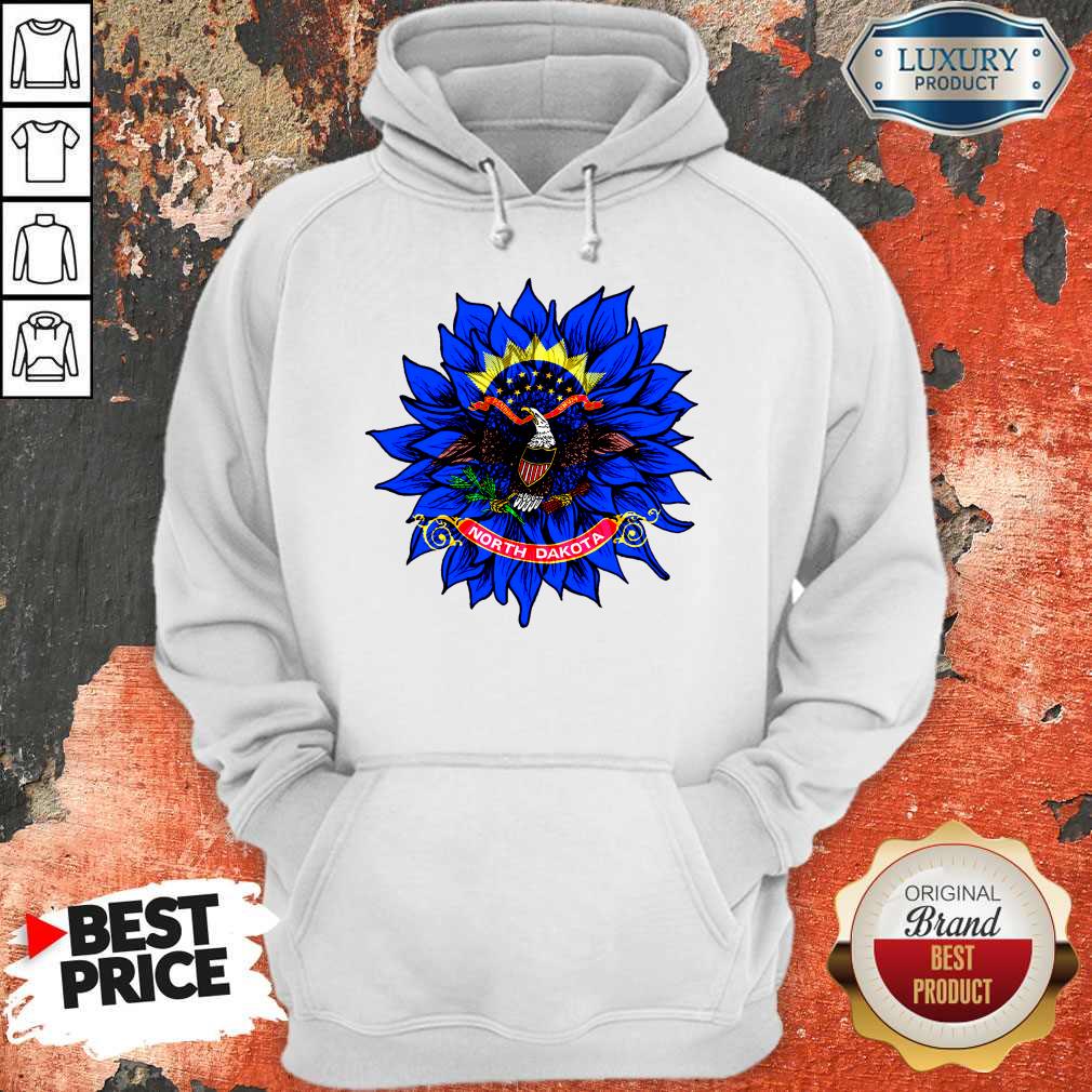 Nice Sunflower North Dakota Flag Shirt