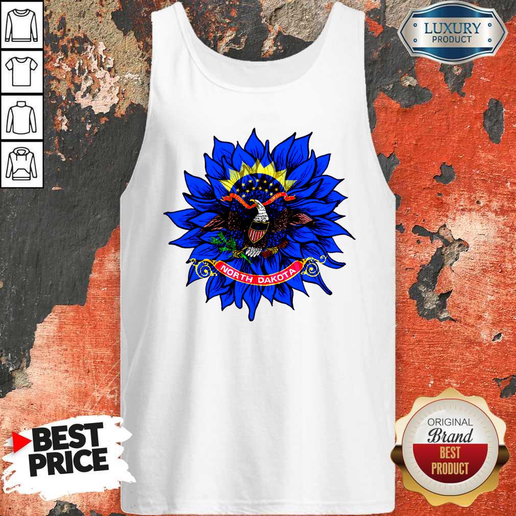 Nice Sunflower North Dakota Flag Shirt
