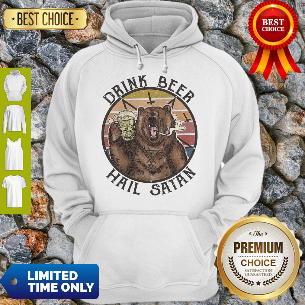 Nice The Bear Drink Beer Hail Satan Shirt