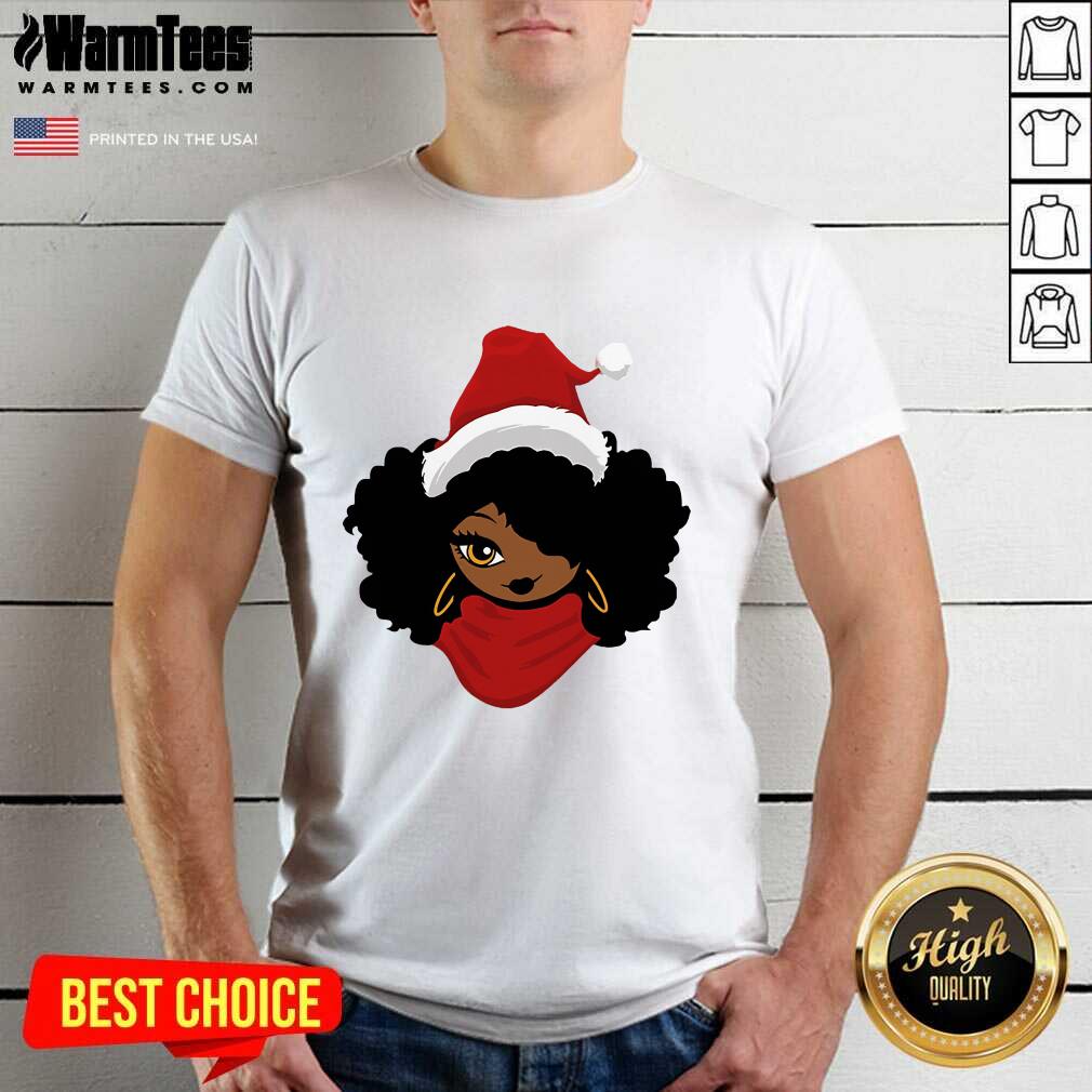 Nice The Black Queen Santa Merry Christmas Shirt