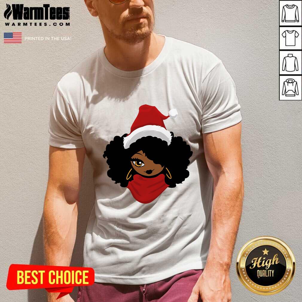 Nice The Black Queen Santa Merry Christmas Shirt