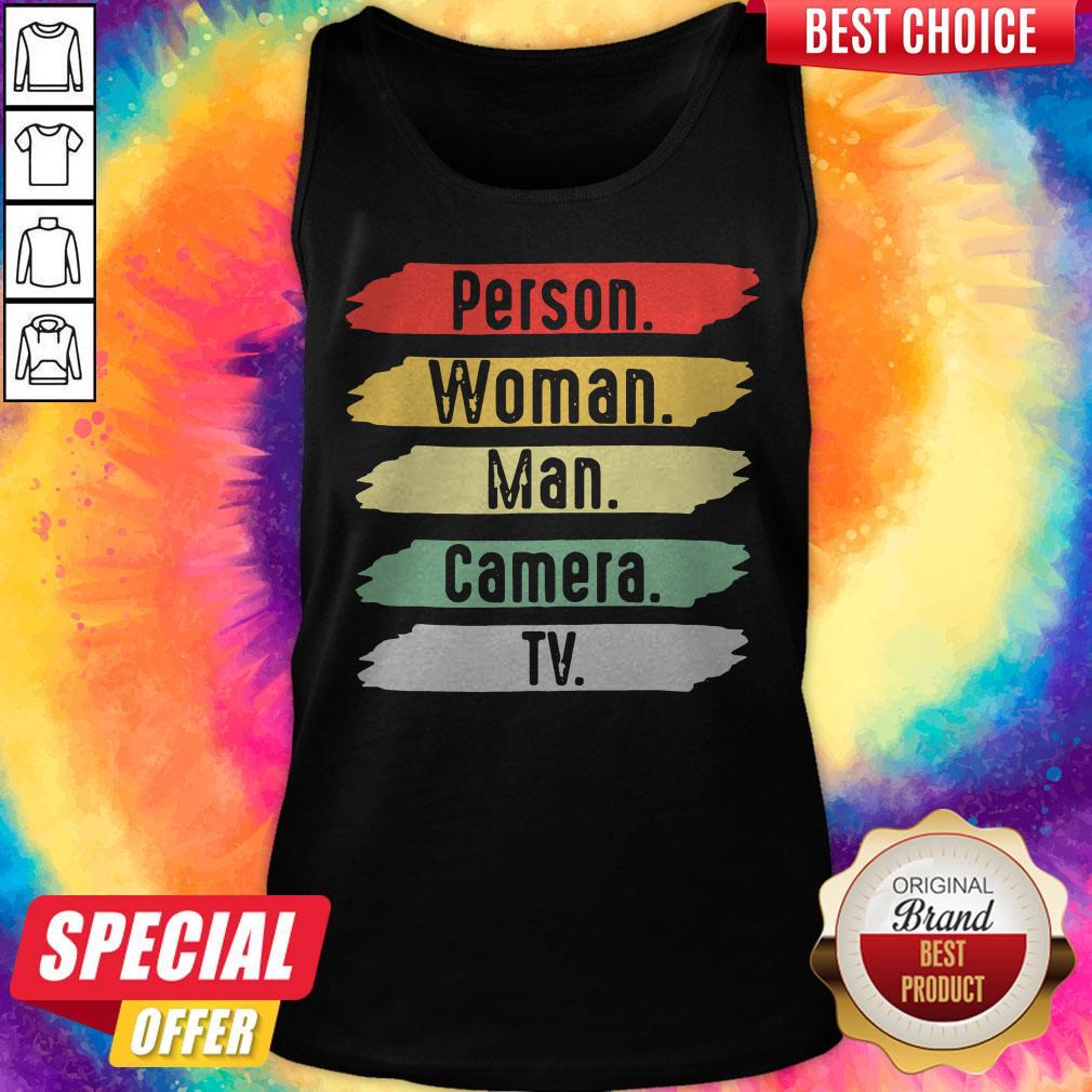 Nice US Person Woman Man Camera TV Funny Trump Shirt