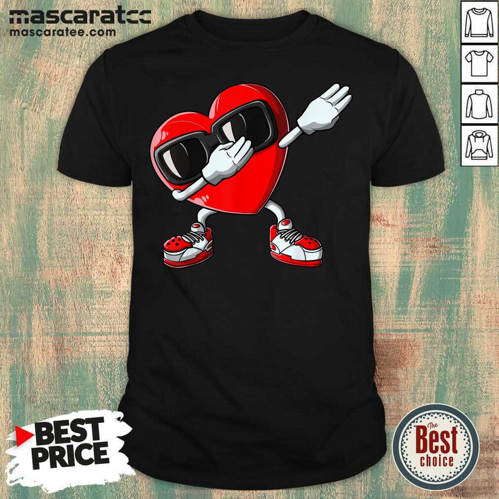 Nice Valentines Day Dabbing Heart Shirt